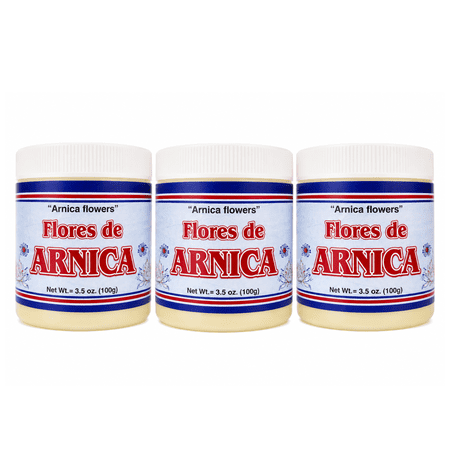 Plantimex Flores de Arnica Ointment 3-Pack, Arnica Flower Topical Ointment, 3.5 oz (100 g) Each, Multi-Pack, Traditional Herbal Skin Care, Everyday External Use