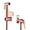 Rose Gold, variant on taoruifang Metal Handheld Bidet, Bidet Attachment Rose Gold with Two Water Pressure Modes, Rust-Proof, Corrosion-Resistant 4 Piece
