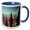 Blue/White, variant on 3drose, Fantasy Colorful Spacecrafts Are Ready to Depart Mars Planet Gift, 11oz Magic Transforming Mug
