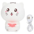 thumbnail image 3 of Lámpara de noche con luz de grabación LED con carga USB de gato lindo y colorido de silicona para el dormitorio del hogar (rosa), 3 of 8