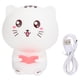 thumbnail image 1 of Lámpara de noche con luz de grabación LED con carga USB de gato lindo y colorido de silicona para el dormitorio del hogar (rosa), 1 of 8