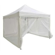 Impact Canopy 10' x 10' Pop-Up Canopy Tent, Mesh Sidewalls, Screen Room, Steel Frame, Gazebo Enclosure, White