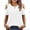 White, variant on Cold Shoulder Tops for Women Hollow Out Criss-cross Short Sleeve Pleated Crewneck Summer Casual Solid T-Shirts (S, Khaki)