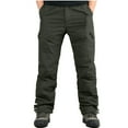 thumbnail image 2 of HaoXianJian Men's Winter Pants 4 Pockets Fleece Lined Working Pants Snow Hiking Trouser Warm Softshell Thick Pants Plus Size 3X 4X 5X, 2 of 4