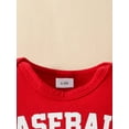 thumbnail image 5 of FEORJGP Kids Baby Girl Baseball Outfit 0 3M 6M 9M 12M 18M Toddler Round Neck Jumpsuits Letter Print Short Sleeve Rompers Layered Hem Shorts Bow Headba Cute Sweet Summer Clothes Set for Daily, 5 of 10