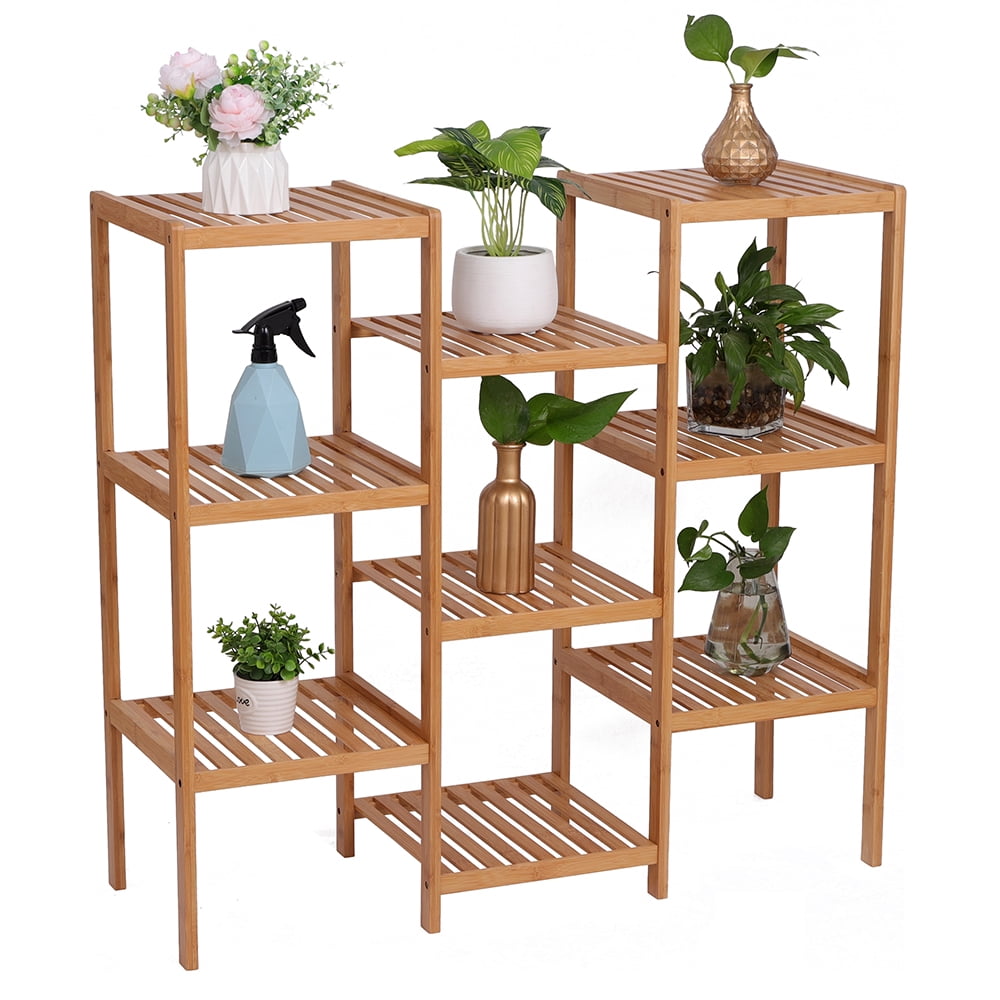 Bamboo Plant Shelf, MultiFunctional 9-Layer Flower Pot Shelf Display Shelf Bamboo Plant Shelf, MultiFunctional 9-Layer Flower Pot Shelf Display Shelf