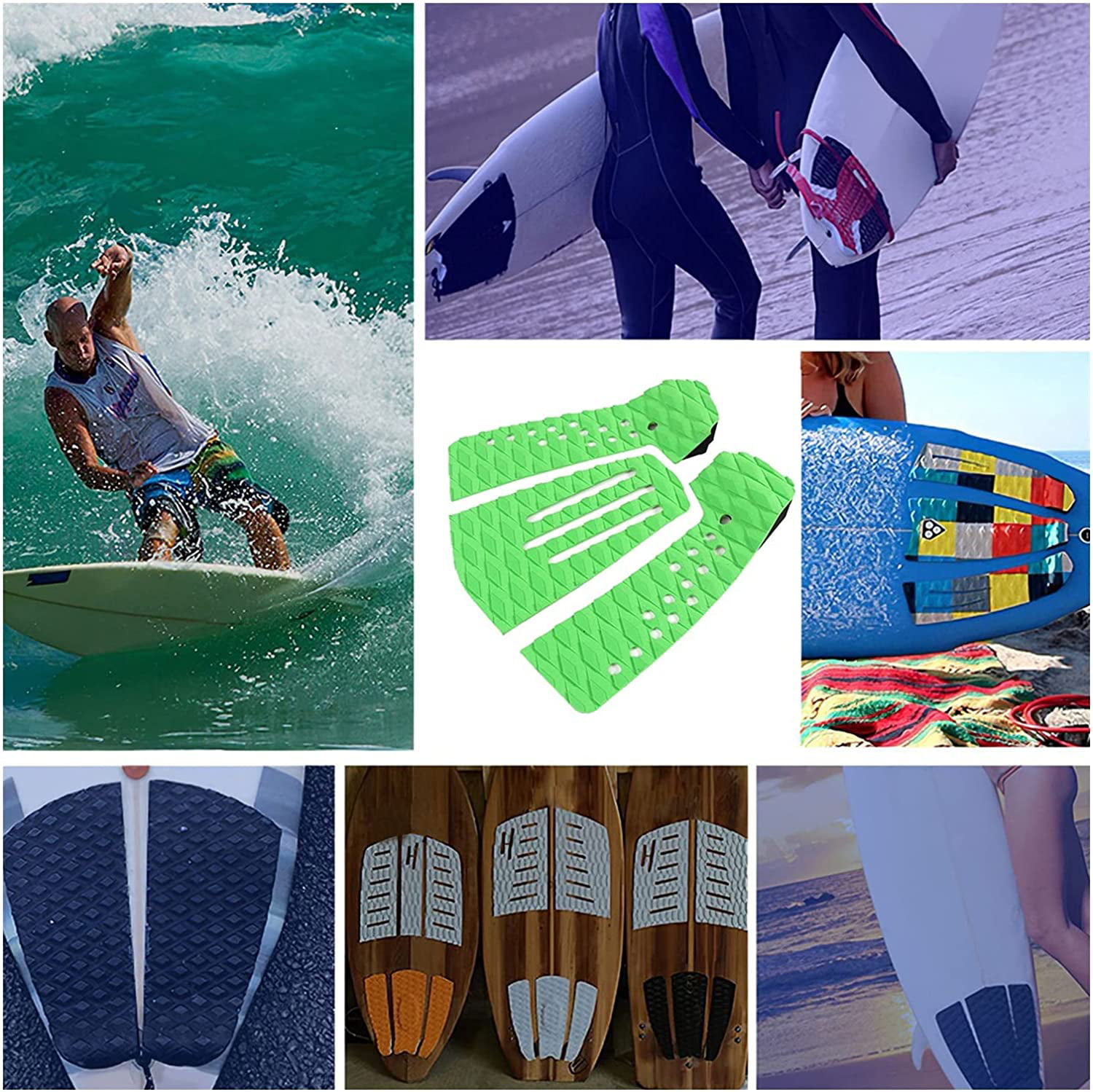 3 Count Adhesive Traction Pad Deck Grip for Surfing Fish Skimboard Longboard 