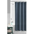 thumbnail image 3 of (3 pack) Mainstays Eco-Friendly Waffle-Weave Fabric Shower Curtain, Recycled Polyester, 72” x 72”, Navy Blue, 3 of 9