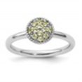 thumbnail image 4 of Auriga Fine Jewelry 925 Sterling Silver Peridot Rhodium Ring for Women Size- 9, 4 of 6