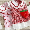 thumbnail image 6 of AOOOWER Charm Strawberry Print Pet Dress Permeable Pet Dress Outfit Birthday Dog Dress for Small Dogs and Cats, 6 of 20