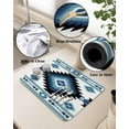 thumbnail image 5 of Boho Southwestern Dish Drying Mat for Kitchen Counter, Absorbent Quick Dry Coffee Bar Mat Pad Thin Diatomaceous Sink Mat Dish Drainer Mat 23.5x15.5 Blue White Vintage Ethnic Tribe Geometric Texture, 5 of 6