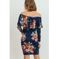 thumbnail image 3 of Navy Floral Print Off the Shoulder Maternity Dress, 3 of 3