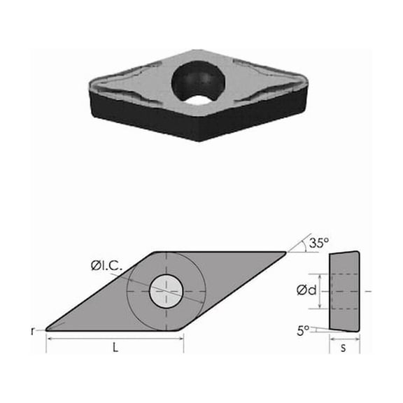 Hhip VBMT-221-EM NC-TiAIN Coated Carbide Insert 6059-0221