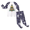 thumbnail image 5 of Cathalem Christmas Pajamas Matching Sets, Xmas Pjs Sets Graphic Print Plaid Sleepwear Outfits Light Purple 5-6 Years, 5 of 6