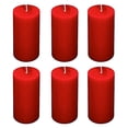 thumbnail image 6 of Balsa Circle 6 Red 3x6 in Dripless Round Unscented Pillar Candles Party Wedding Reception Centerpieces Event Home Decorations Supplies, 6 of 6