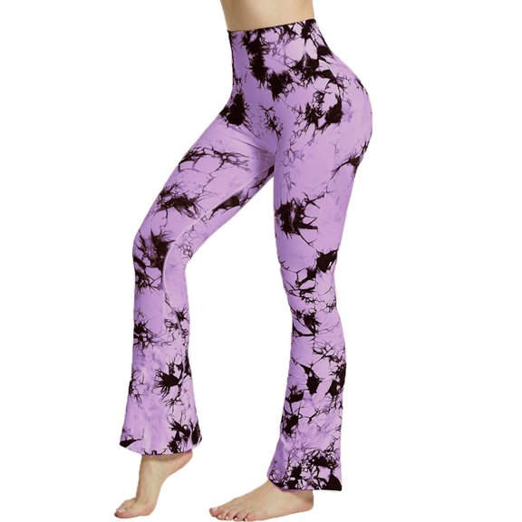 Lilgiuy Women's High Waist Bodybuilding Sports Trendy Tight Fitting Yoga Trousers Full Length Pants for Hunting Skiing