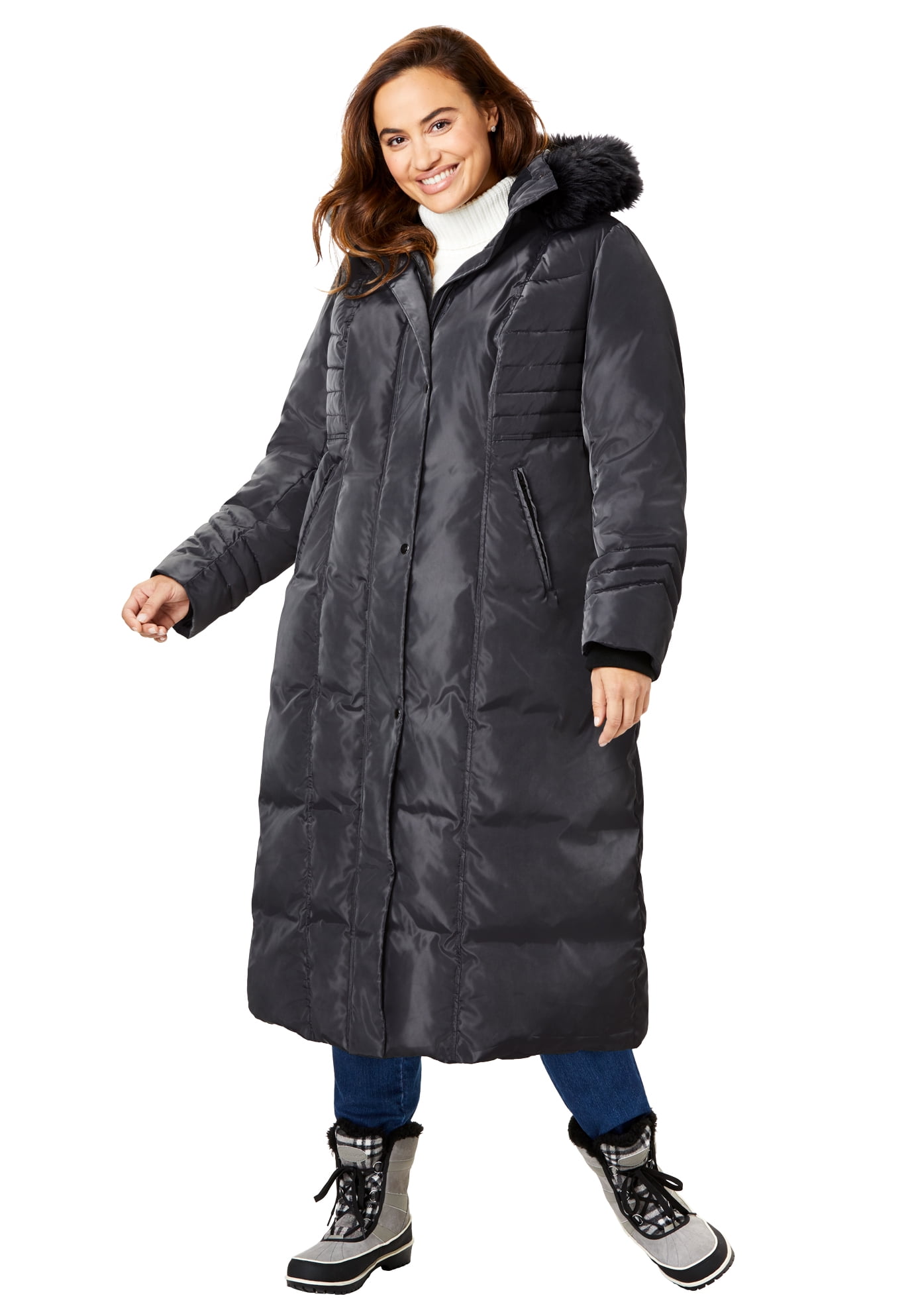 plus size long puffer coat