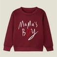 thumbnail image 2 of MIASHUI Chandails Décontractés à Lettres Imprimées pour Filles Chandails à Col Rond pour Garçons Manches Longues Chandail Chaud, Rouge, 3-4 Ans, 2 of 7