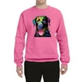 thumbnail image 2 of Love Can Make a Tail Wag Pitbull Dog Lover Unisex Crewneck Graphic Sweatshirt, Neon Pink, Small, 2 of 3
