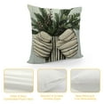 thumbnail image 4 of SHERONV Grey Christmas Strips Pillow Covers Snowflake Christmas Tree Truck Sleigh Gift Wreath Throw Pillow Cases Hello Winter Holiday Outdoor Cushion Covers Farmhouse Christmas Decorations 22x22in, 4 of 5