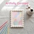 thumbnail image 3 of REGALWOVEN Beaded Resin Picture Frame with Glass, Elegant Pearl Border Photo Frame for Tabletop Display & Wall Mounting, Set of 1 White 4" x 6", 3 of 6
