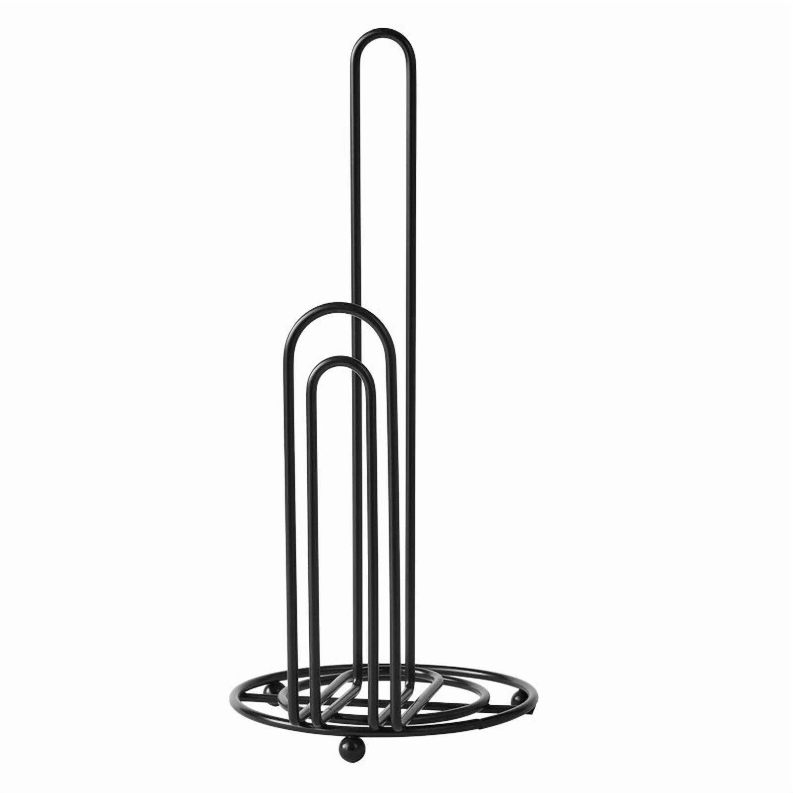 Metal Wire Paper Towel Holder Lightweight Durable Kitchen Countertop Accessory