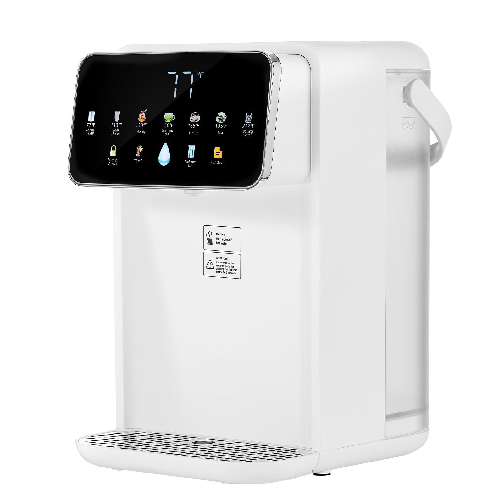 Instant Hot Water Dispenser, 7 Temperatures & 7 Volumes, 118oz Tank, Touchscreen with Child Lock
