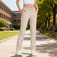 thumbnail image 5 of Nskgu Girls Uniform Pants Kids High Stretchy Straight Leg Dress Pants Elastic Waist Size 5-16 Years, 5 of 6