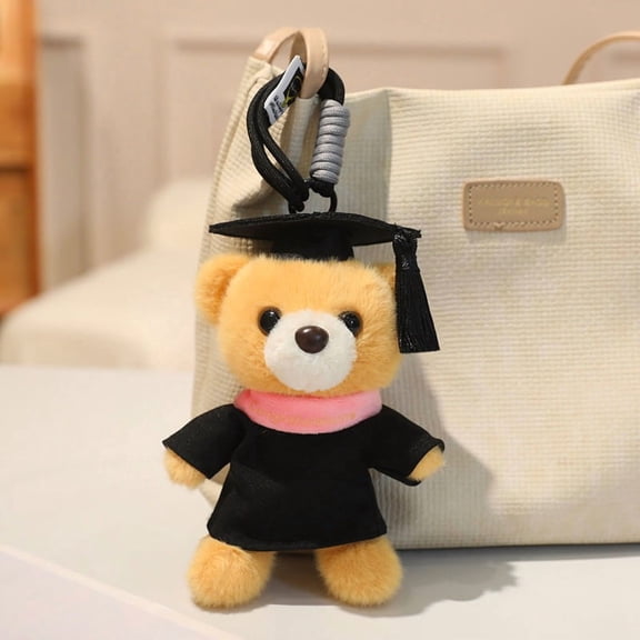 6" Graduation Plush Teddy Bear with Cap & Gown, Class of 2026 Mini Soft Stuffed Toy for Graduation Gift and Backpack Decoration