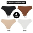 thumbnail image 2 of GY Seamless Thong for women, Low-Rise Panties, No Show Stretch Underwear, 4 Pack, Muticolor L, 2 of 5