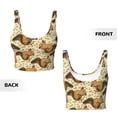 thumbnail image 6 of Uemuo Cute Squirrel with Green Leaves Pattern Women's Sports Bra - High Impact Support, Breathable, and Comfortable Athletic Bra for Running, Yoga, and Workouts, 6 of 9