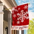 thumbnail image 4 of Décoration Flocons de Neige Rouges d'Hiver Drapeau de Maison Vertical de Noël Bannière de Fête de Ferme Extérieure 28 Pouces x 40 Pouces, 4 of 6