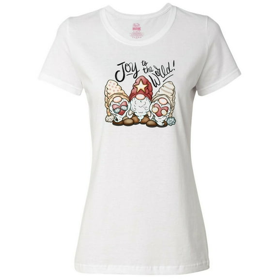 Inktastic Joy to the World Christmas Gnomes Women's T-Shirt
