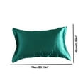thumbnail image 3 of XYAIYT Reversible Silk Sateen Pillowcase Beauty Cooler Anti Pilling Breathable First Class Quality For Hair And Skin(Green), 3 of 6