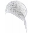 thumbnail image 1 of Qhome Womens Rhinestone Head Scarf Head Wrap Chemo Cap Spandex Bandana Du Rag, 1 of 7