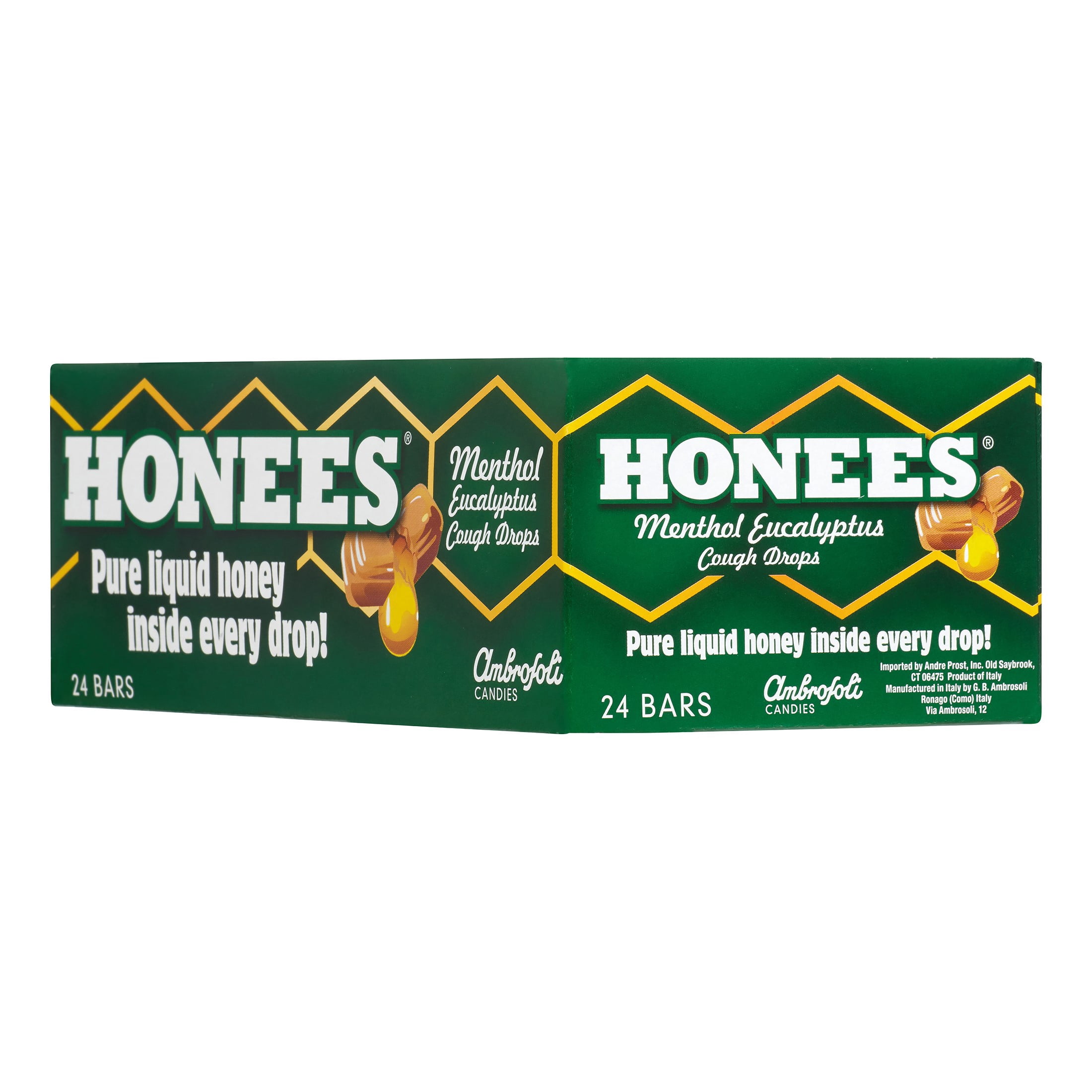 Honees Cough Drop Honey Menthol Eucalyptus 1.6 oz