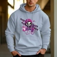 thumbnail image 5 of Men's 330g 100% Cotton Spray Skull Pattern Terry Dropped Shoulder Hoodie, 5 of 15