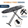 thumbnail image 5 of RAINHOL Ironing Board 43x13, Compact Iron Board Full Size with Heavy Duty Iron Rest, Thick Padded Cover, Adjustable Height, Sturdy Lightweight Steel Legs, Black, 5 of 6