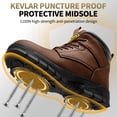 thumbnail image 6 of MeMoride Men's Steel Toe Shoes Work Boots Leather Slip-Resistant Industrial Safety Boots, 6 of 7