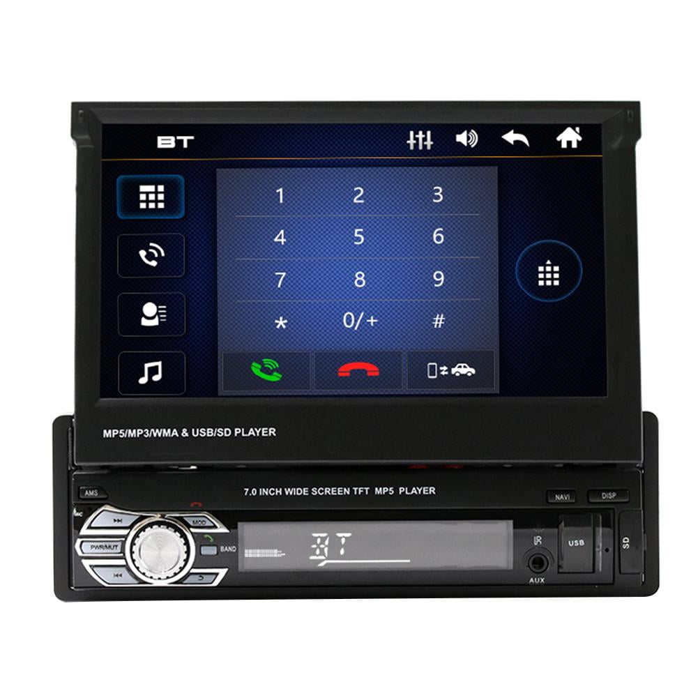 SWM 7''Autoradio BT Auto Stereo MP5 MP3 Player 1DIN HD Touchscreen FM/AM AUX USB 