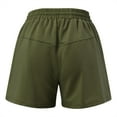thumbnail image 5 of Sngxgn Women's Cotton Shorts, Pull-on Gym Shorts Casual Shorts(Green,L), 5 of 5