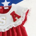thumbnail image 6 of Staki Toddler Baby Girl 4th of July Outfit American Flag Bowknot 4th of July Dress Kids Girls Fourth of July Clothes,18-24 Months, 6 of 8