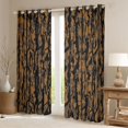 thumbnail image 2 of Homewish Orange Grey Stripes Blackout Curtains Set of 2 (52x84 Each), Chic Vintage Abstract Pmbre Window Curtains, Camouflage Curtains and Drapes, Black Out Curtains Room Decor, 2 of 6