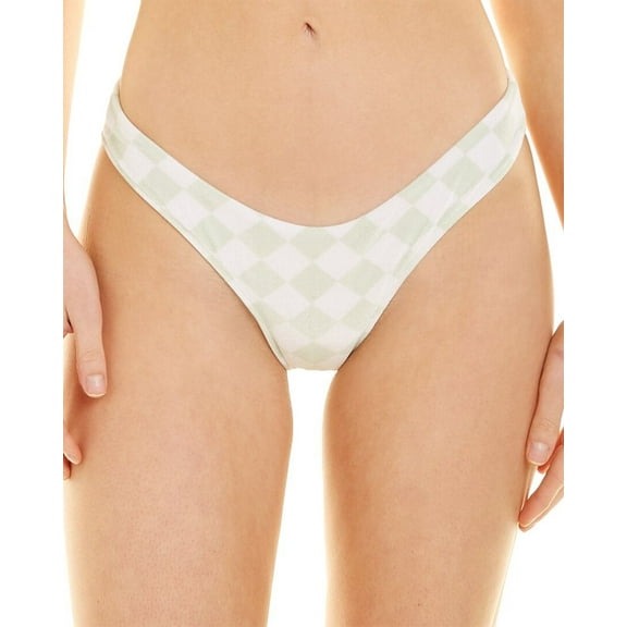 Frankies womens Bikinis Katarina Velvet Bikini Bottom, XL, White