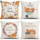 thumbnail image 1 of SZTXJ Cushion Covers 50x50cm Set of 4 Square Decorative Sofa Cushion Cover Farmhouse Thanksgiving Pattern Velvet Pillow Case Modern Decoration Home Li, 1 of 5