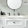 thumbnail image 4 of CASAINC 8 in. Widespread Double Handle Bathroom Faucet 3 Holes with 360° Swivel Spout, Stainless Steel Drain in Matte Black, 4 of 10