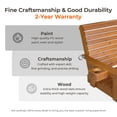 thumbnail image 5 of Innovaze 4 Ft Solid Fir Wooden Porch Swing with Cup Holders, Heavy Duty 880 LBS , All-Weather Resistant for Outdoor Patio Garden, Teak Tone, 5 of 11