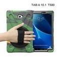 thumbnail image 6 of Dteck Case For Samsung Galaxy Tab A 10.1 2016 Model SM-T580 T585 (No S Pen), Heavy Duty Three Layer Rugged Hybrid Shockproof Case with 360 Rotating Stand / Hand Strap (No Shoulder Strap), Army Green, 6 of 6