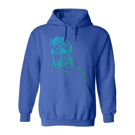 Horse In Lines Hoodie Women -SPIdeals Designs, Female 4X-Large