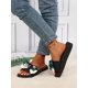 thumbnail image 4 of Fashion Slippers For Women, Floral Print Bow Decor Slides, 4 of 4